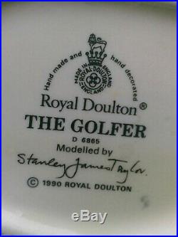 Small Royal Doulton Character Jug The Golfer Prototype Colourway D6865