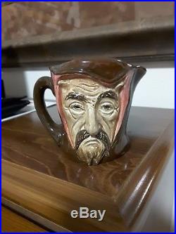 Small3&1/2royal doulton jug D5758 mephistopheles with verse on bottom, excellen