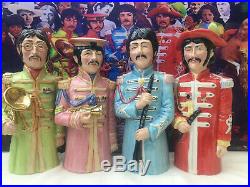 TOBY JUGS. The Beatles. SET. No 1. Sgt Pepper. Beatle figures. Character jug. Music