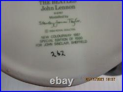 The Beatles John Lennon Toby Jug Mug Royal Doulton 1984 D6797 RED COAT Used