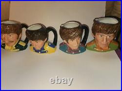 The Beatles -Set of 4 1984 Royal Doulton Toby Mugs Jugs-Hand Made & Hand Painted