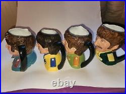The Beatles -Set of 4 1984 Royal Doulton Toby Mugs Jugs-Hand Made & Hand Painted