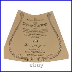 The Snake Charmer Character Toby Jug D6912 Royal Doulton Rare Collectible-mint