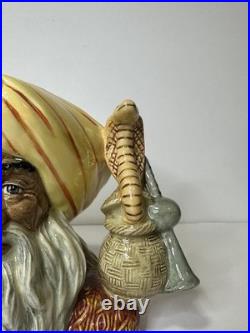 The Snake Charmer Royal Doulton D6912 Large Character Toby Jug Mug 1991 with COA