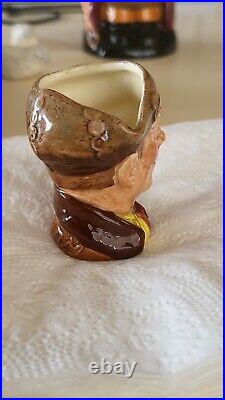 Two Rare Royal Doulton Brown Pearly Boy Character Jugs Small And Miniature 1947