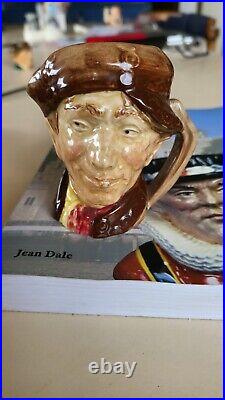 Two Rare Royal Doulton Brown Pearly Boy Character Jugs Small And Miniature 1947