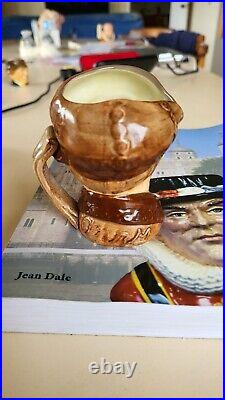 Two Rare Royal Doulton Brown Pearly Boy Character Jugs Small And Miniature 1947