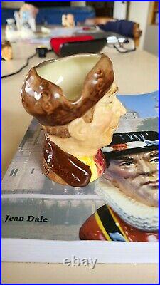 Two Rare Royal Doulton Brown Pearly Boy Character Jugs Small And Miniature 1947