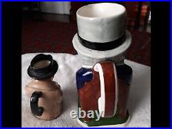 Two W. Churchill Toby Jugs- one large Copeland Spode, one small Royal Doulton