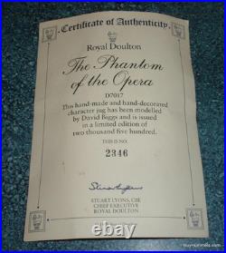 ULTRA RARE Royal Doulton Phantom Of The Opera Character Toby Jug D7017 GIFT