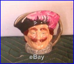 Very Rare Royal Doulton Small Cavalier Pink Plume Character Jug Excel. Condition