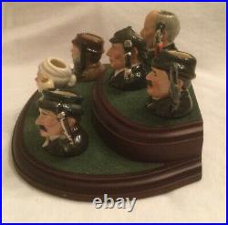 VGE Royal Doulton Sherlock Holmes Tinies Collection Set of 6 Tiny Toby Jugs LTD