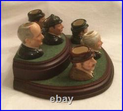 VGE Royal Doulton Sherlock Holmes Tinies Collection Set of 6 Tiny Toby Jugs LTD