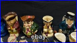VTG Doultonville Big Collection Royal Doulton England Toby Jugs Lot of 50 Items