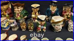 VTG Doultonville Big Collection Royal Doulton England Toby Jugs Lot of 50 Items