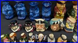 VTG Doultonville Big Collection Royal Doulton England Toby Jugs Lot of 50 Items