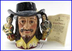 VTG KING CHARLES I Royal Doulton D 6917 Large Ltd Ed Character Toby Jug 1992 CoA