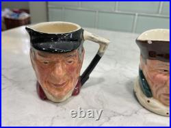 VTG Royal Doulton Ceramic Toby Character Jug Man Lot Of 8