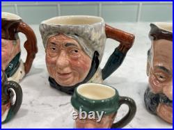 VTG Royal Doulton Ceramic Toby Character Jug Man Lot Of 8