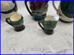 VTG Royal Doulton Ceramic Toby Character Jug Man Lot Of 8