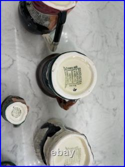 VTG Royal Doulton Ceramic Toby Character Jug Man Lot Of 8