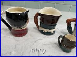 VTG Royal Doulton Ceramic Toby Character Jug Man Lot Of 8