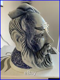 Very Rare Large Size Blue Confucius Prototype Doulton Jug
