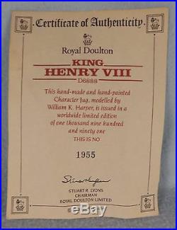 Very Rare Royal Doulton Henry VIII Limited Edition Character Jug No 155/1991