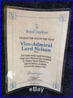 Vice-Admiral Lord NELSON Royal Doulton 8 Toby 1993 Jug of the YEAR D6932 NR