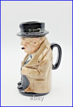 Vintage 1940 Royal Doulton 5½ Winston Churchill Prime Minister Jug