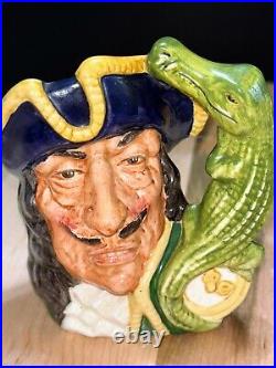 Vintage 1964 Captain Hook Royal Doulton porcelain Toby Jug D6601 Handpainted