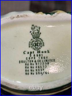 Vintage 1964 Captain Hook Royal Doulton porcelain Toby Jug D6601 Handpainted