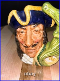 Vintage 1964 Captain Hook Royal Doulton porcelain Toby Jug D6601 Handpainted