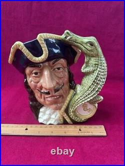 Vintage 1964 Royal Doulton Character LARGE Jug 7 1/2 Capt. Hook #D6597 RARE