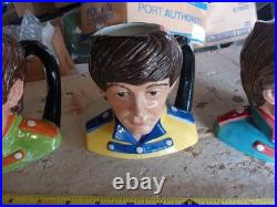 Vintage Full Set Royal Doulton Beatles Character Jugs Mugs Nice! Lot 25-50