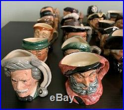 Vintage Large Lot Collection of 84 Royal Doulton Miniature Character Toby Jugs