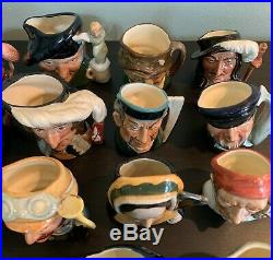 Vintage Large Lot Collection of 84 Royal Doulton Miniature Character Toby Jugs
