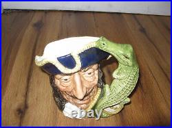 Vintage Large Royal Doulton Character Jug D6597 Captain Hook Crocodile Peter Pan