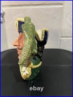 Vintage Large Royal Doulton Character Jug D6597 Captain Hook Crocodile Peter Pan