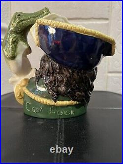 Vintage Large Royal Doulton Character Jug D6597 Captain Hook Crocodile Peter Pan