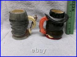 Vintage ROYAL DOULTON OLIVER CROMWELL & KING CHARLES Character Jug SET