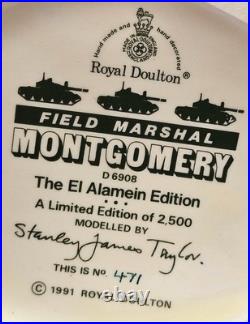 Vintage Rare Royal Doulton'Field Marshal Montgomery' Large Character Jug