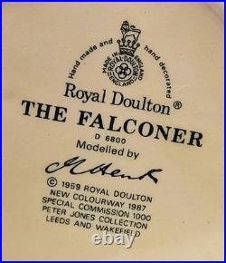 Vintage Rare Royal Doulton'The Falconer, Colourway Brown' Large Character Jug