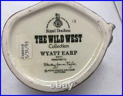 Vintage Royal Doulton 1984 Wyatt Earp Wild West D 6711 Toby Mug Jug 5.5 inch C01