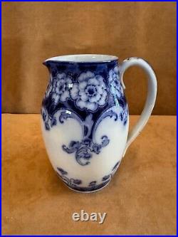 Vintage Royal Doulton Flow Blue Pitcher Kent Floral flowers porcelain antique