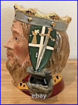 Vintage Royal Doulton King Arthur Signed Toby Mug D7055 Le 11/1500 Rare Coa