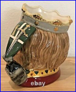 Vintage Royal Doulton King Arthur Signed Toby Mug D7055 Le 11/1500 Rare Coa