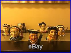 Vintage Royal Doulton King Henry VIII 6 Wives (4 inch) Toby Character Jugs