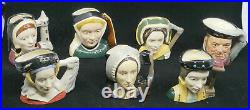 Vintage Royal Doulton King Henry VIII & 6 Wives Toby Mug, Jug Set, Complete