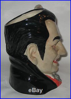 Vintage Royal Doulton Large Toby Jug D7053 Count Dracula 7.25 Tall with COA HM20